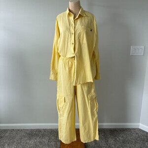 Damson Madder Linen Coastal Cargo Lemon Matching Set